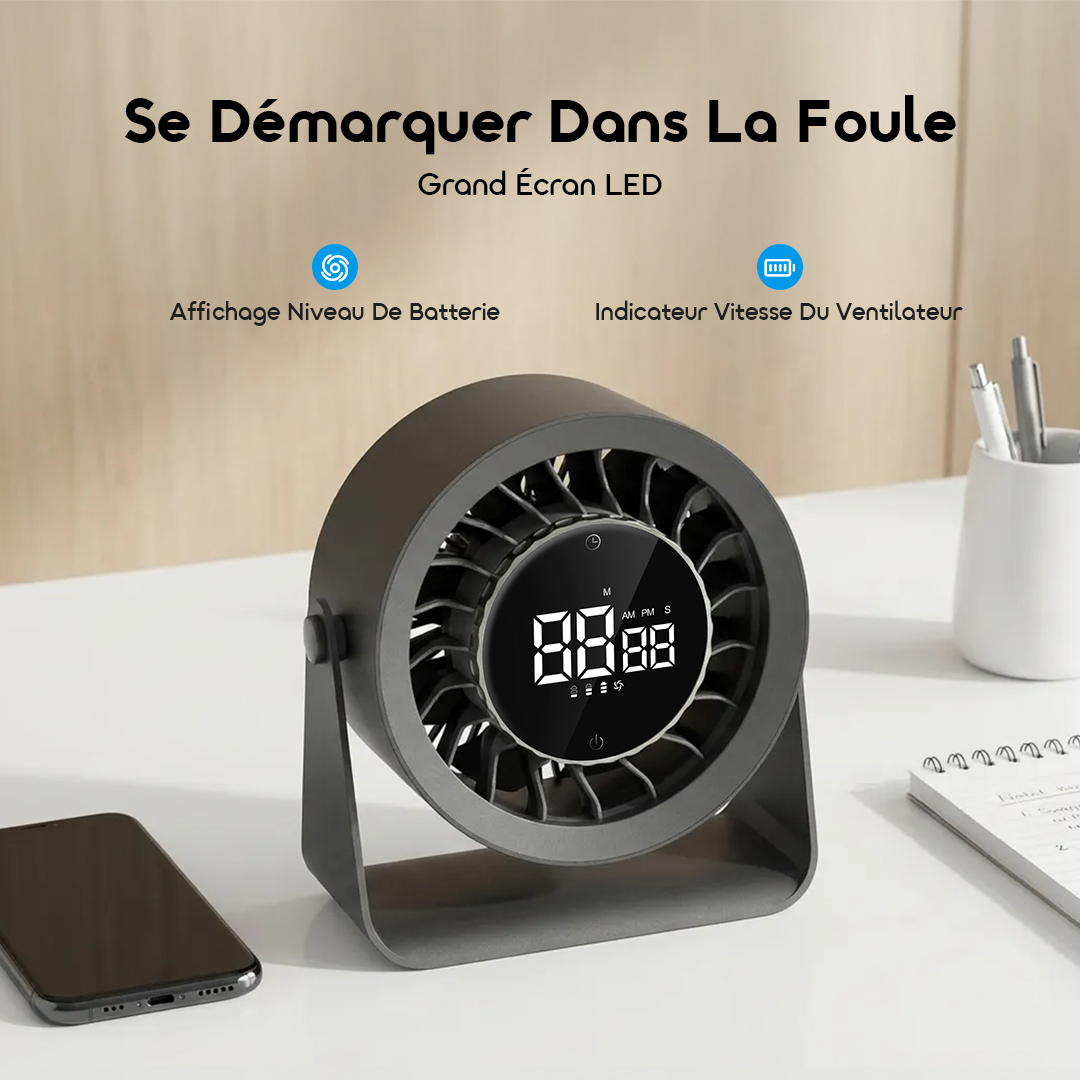 oraimo Desktop Fan AirDock ODF-501A 5 Large LED Display oraimo Desktop Fan AirDock ODF-501A 5 Large LED Display