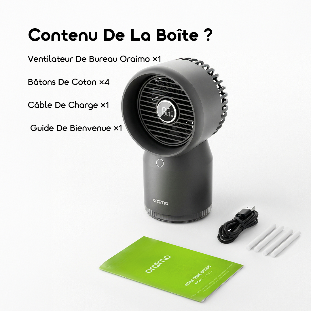 oraimo Desktop Fan Global ODF-502A 7 What's in the Box oraimo Desktop Fan Global ODF-502A 7 What's in the Box