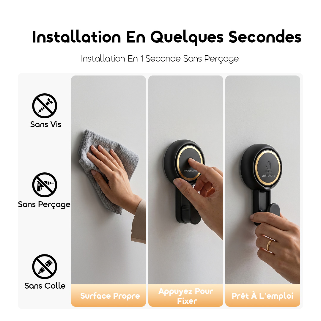 oraimo Vacuum Suction Cup Hooks SnapMount OHEH-002 02 Install in Seconds