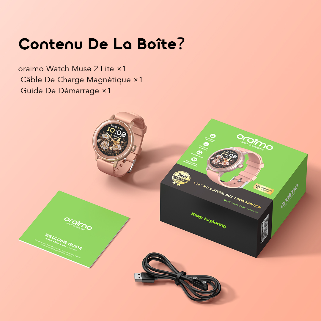 oraimo Smart WatchWatch Muse 2 Lite OSW 827N 10 BOX
