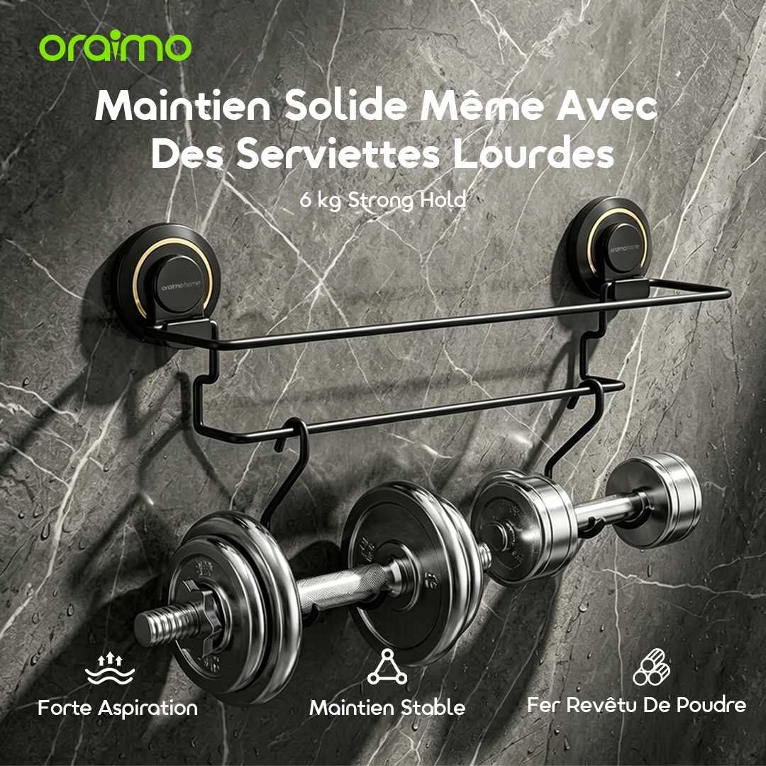 oraimo Suction Cup Towel Rail HookBar OHES-002 07 6kg Strong Hold