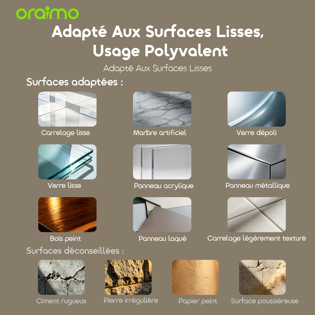 oraimo Suction Cup Towel Rail HookBar OHES-002 08 Smooth Surface Ready