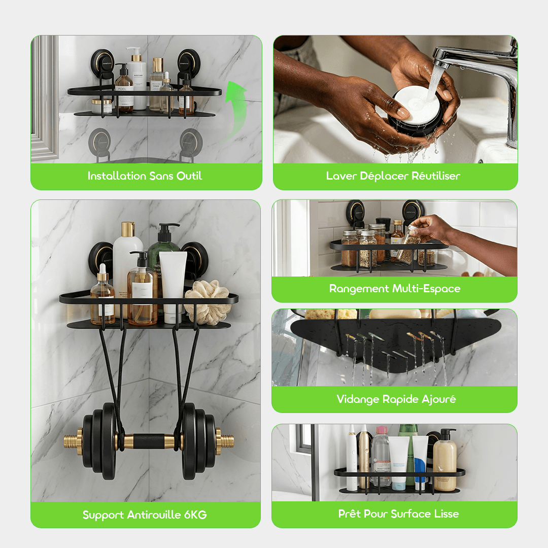 oraimo Corner Rack AngleFit OHES-003 02 6KG Rustproof Tool Free Setup
