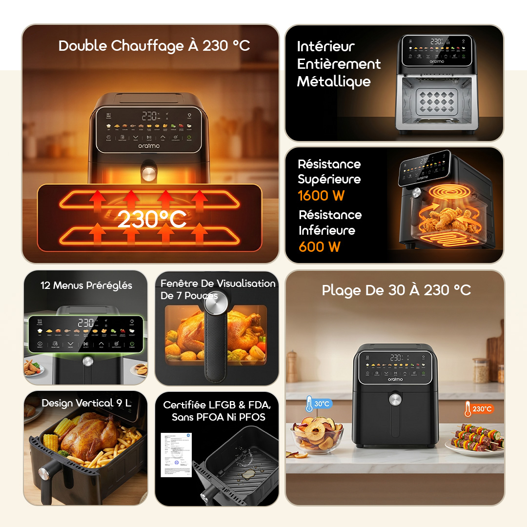 oraimo Air Fryer Intellifry OAF-502A-02 Features