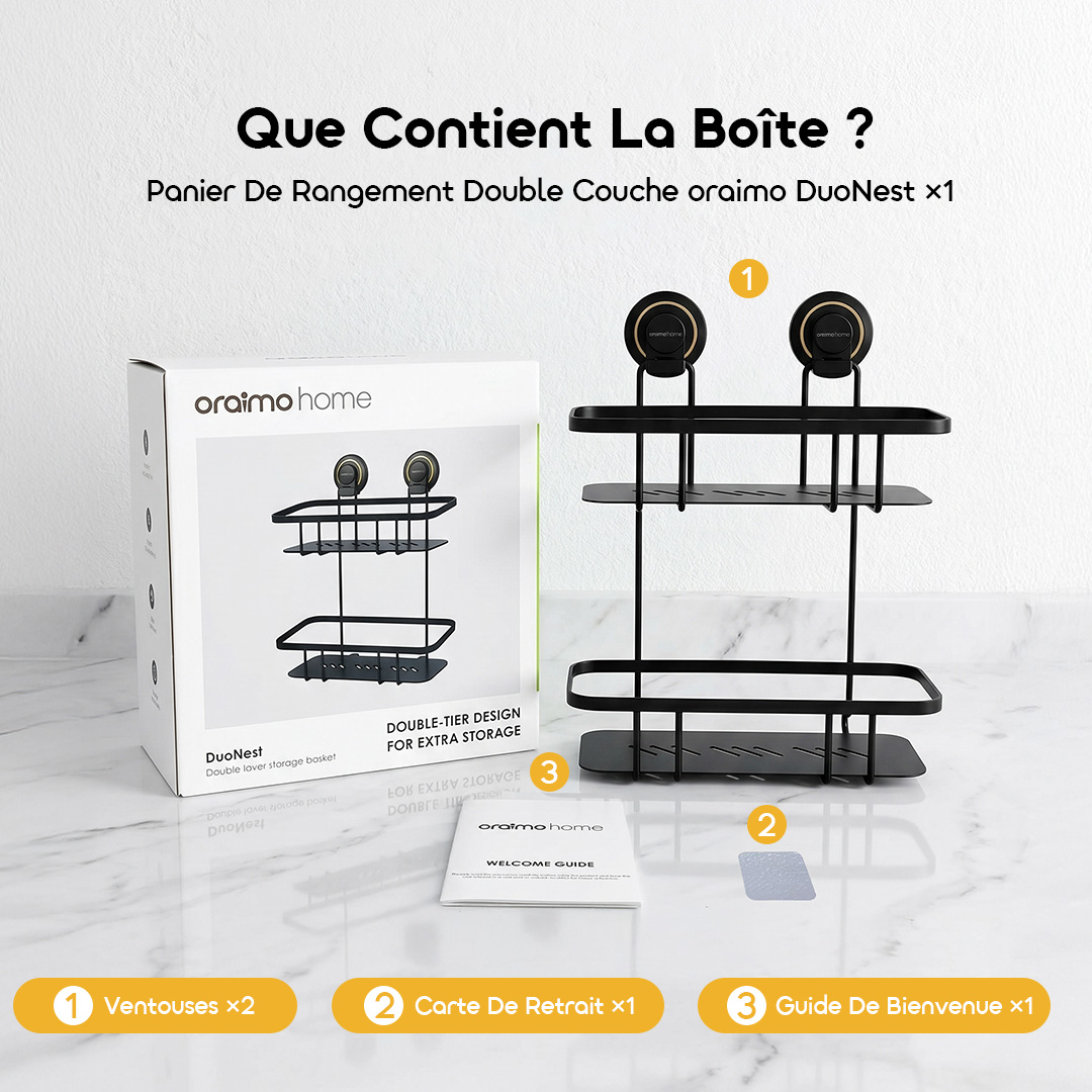 oraimo Double Layer Storage Basket DuoNest OHES 004 09 Box FR