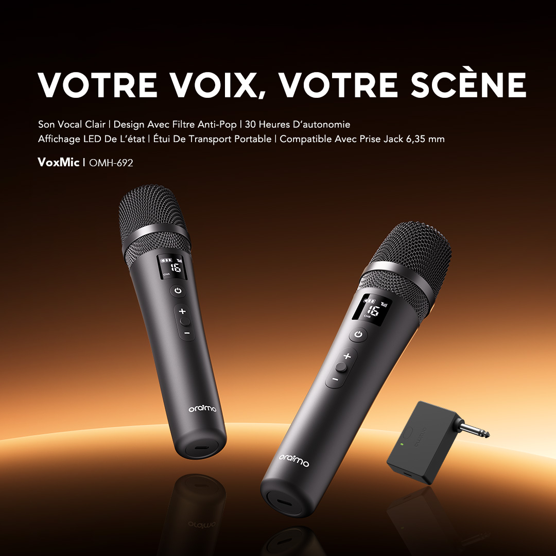 oraimo Wireless Microphone VoxMic OMH-692 1 Your Voice, Your Stage