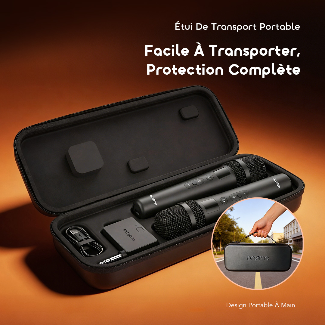 oraimo Wireless Microphone VoxMic OMH-692 7 Portable Carry Case