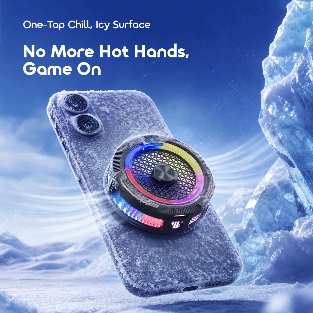 oraimo CoolSnap Magnetic Phone Cooler – Instant Ice-Cooling for Gaming