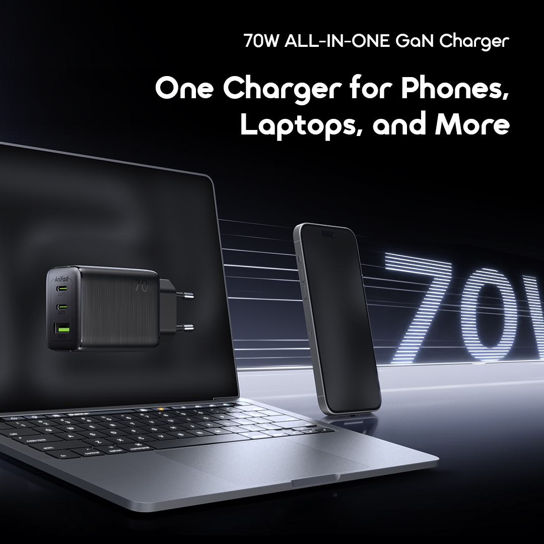 oraimo HyperGaN 701 OCW-5701E 03 : un chargeur pour téléphones, ordinateurs portables et plus encore.