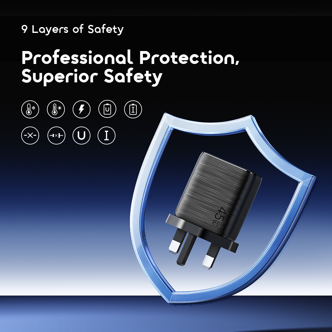 oraimo PowerGaN 453 OCW-5453U 06 9 layers of safety