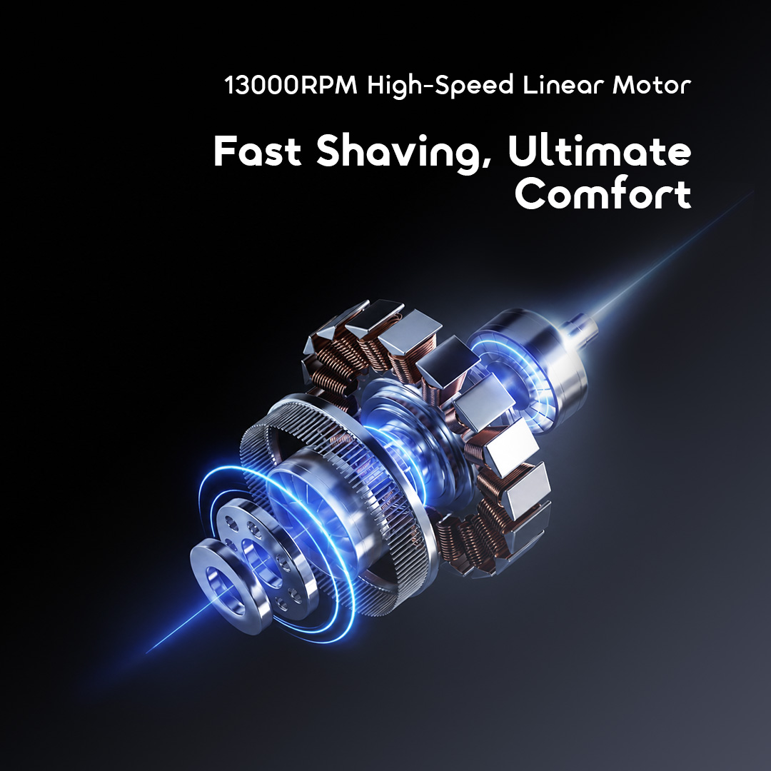 oraimo MasterShave Pro 2-in-1 Electric Shaver & Hair Clipper | 13000RPM, Ultra-Thin Bionic Foil