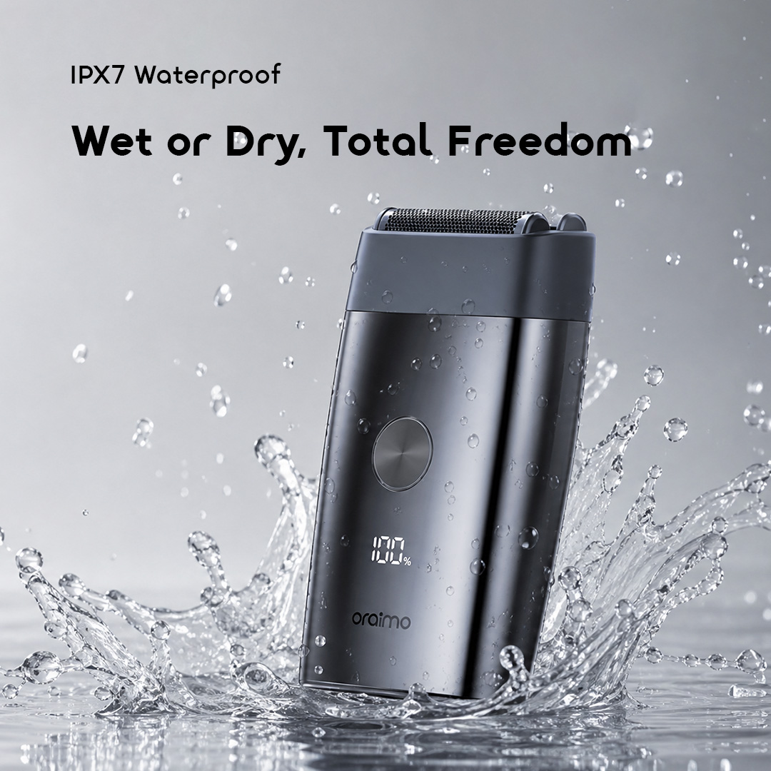 oraimo MasterShave Pro 2-in-1 Electric Shaver & Hair Clipper | 13000RPM, Ultra-Thin Bionic Foil