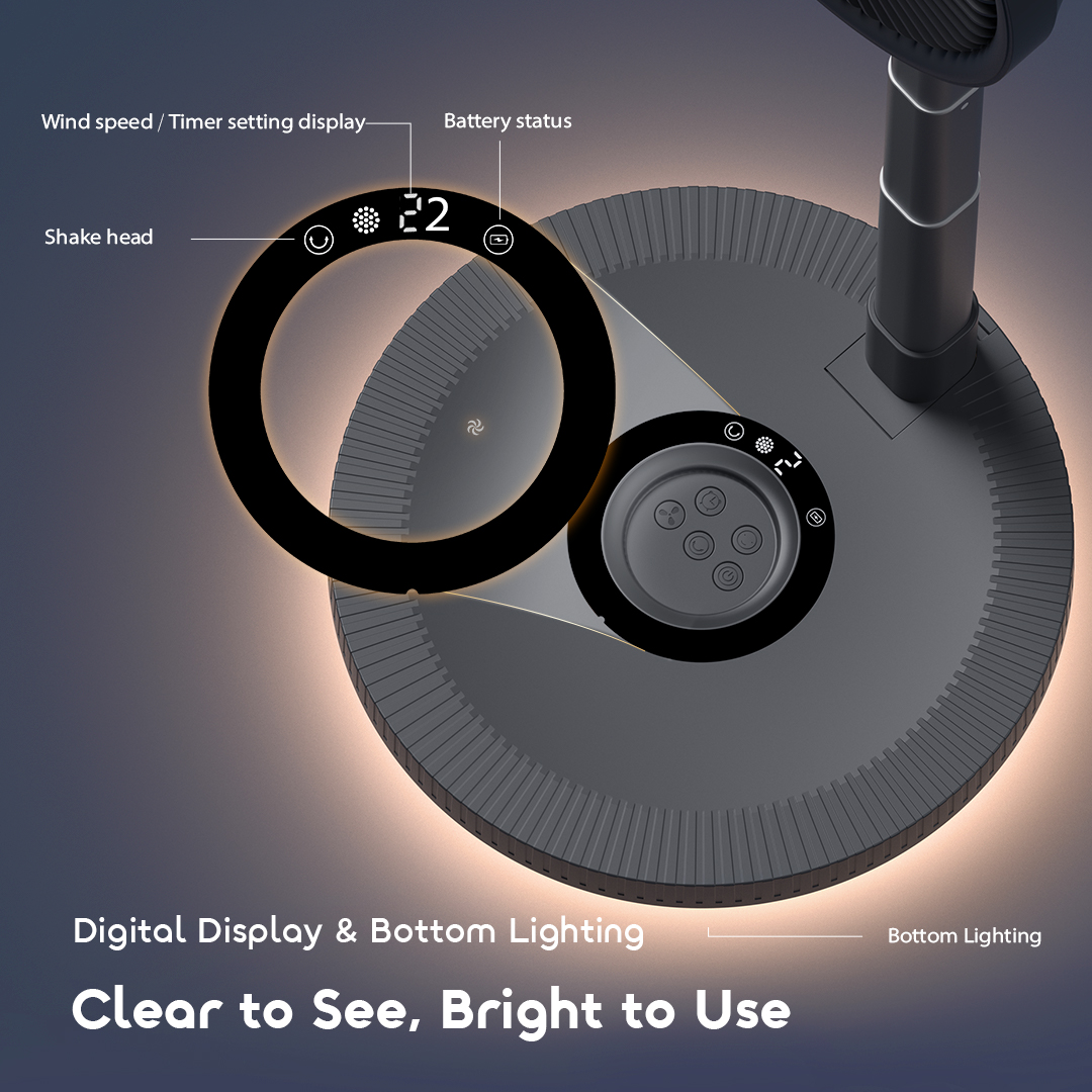 oraimo Fan PowerTurbo OFP-502A digital display oraimo Fan PowerTurbo OFP-502A digital display