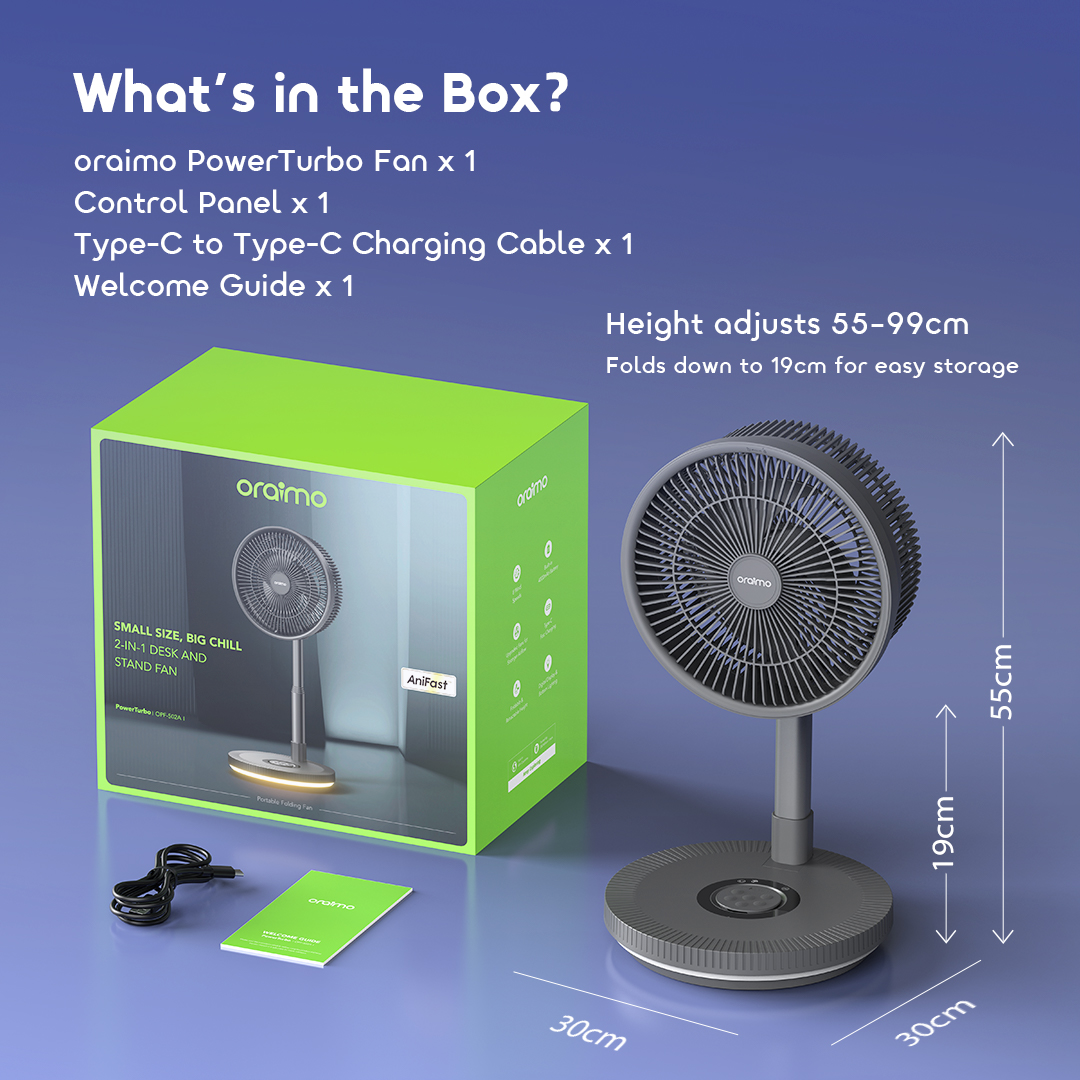oraimo Fan PowerTurbo OFP-502A package