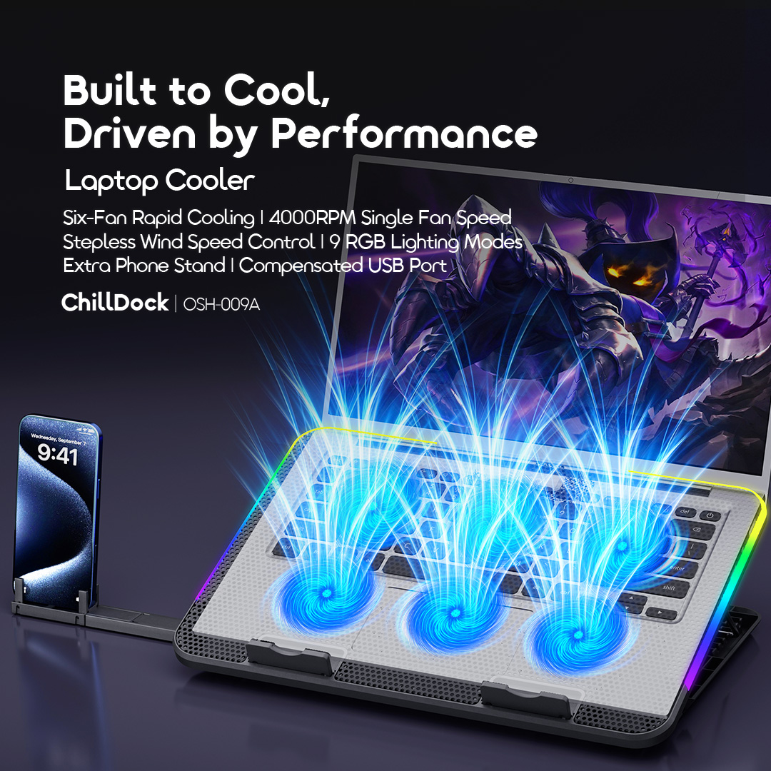 oraimo laptop cooler chilldock osh 009a features 1 oraimo laptop cooler chilldock osh 009a features 1