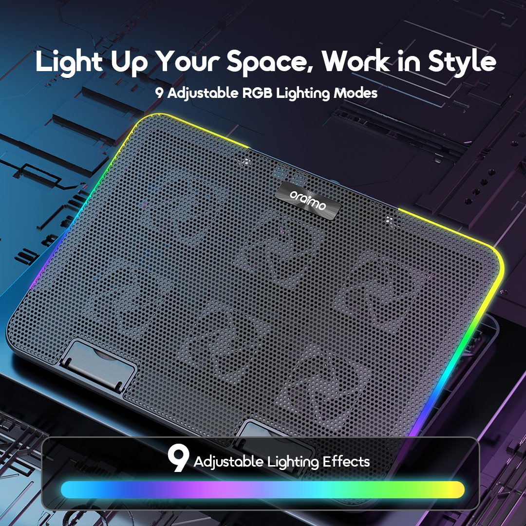 oraimo laptop cooler chilldock osh 009a light 3 oraimo laptop cooler chilldock osh 009a light 3