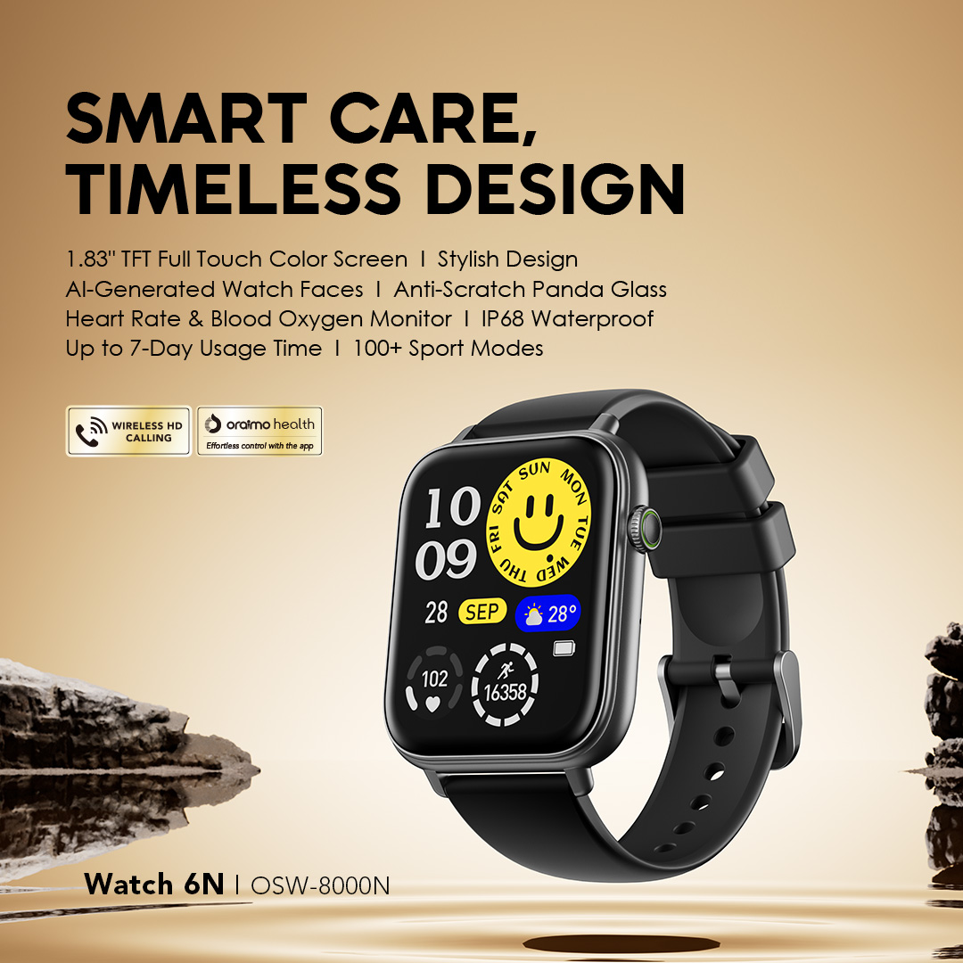 oraimo smart watch watch 6n osw 8000n features 1