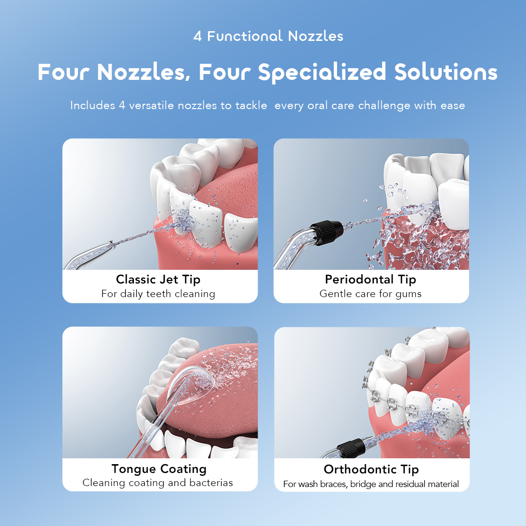 oraimo smart flosser flossjet pro opc cwf201n 4 nozzles 6 oraimo smart flosser flossjet pro opc cwf201n 4 nozzles 6
