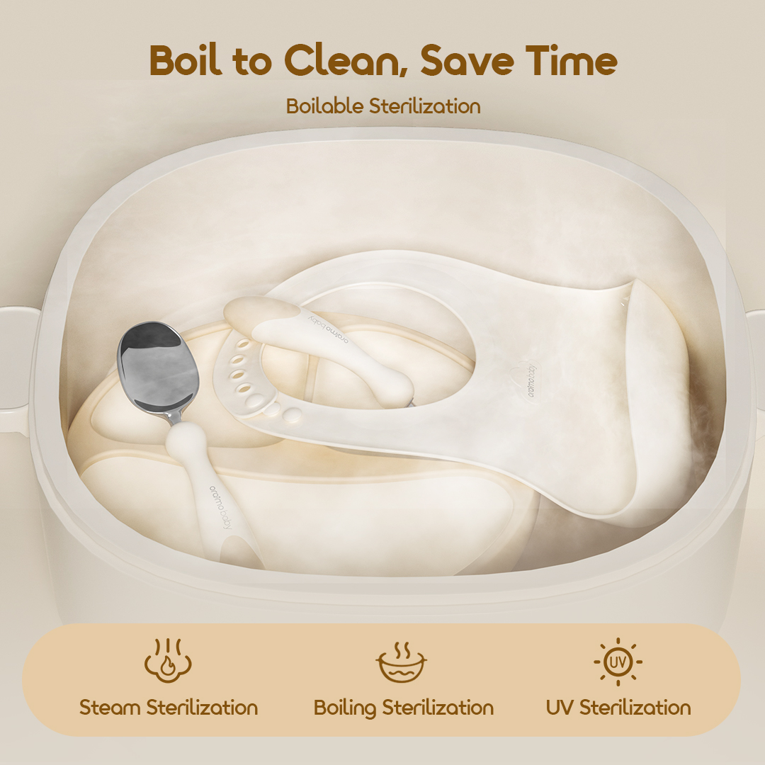 oraimo baby silicone dinnerware babyfeast obf 561a boilable sterilization 4