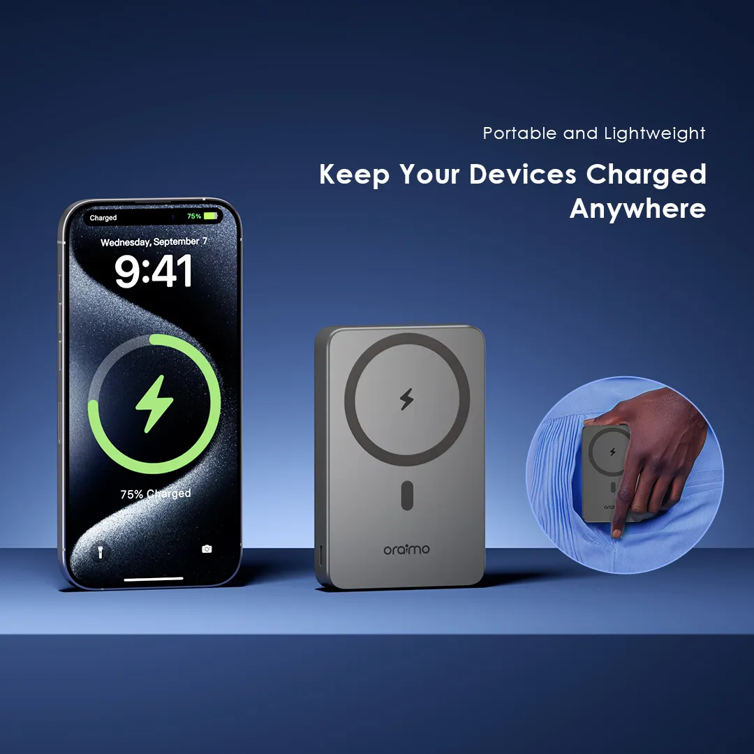 oraimo MagPower 15 portable and lightweight
