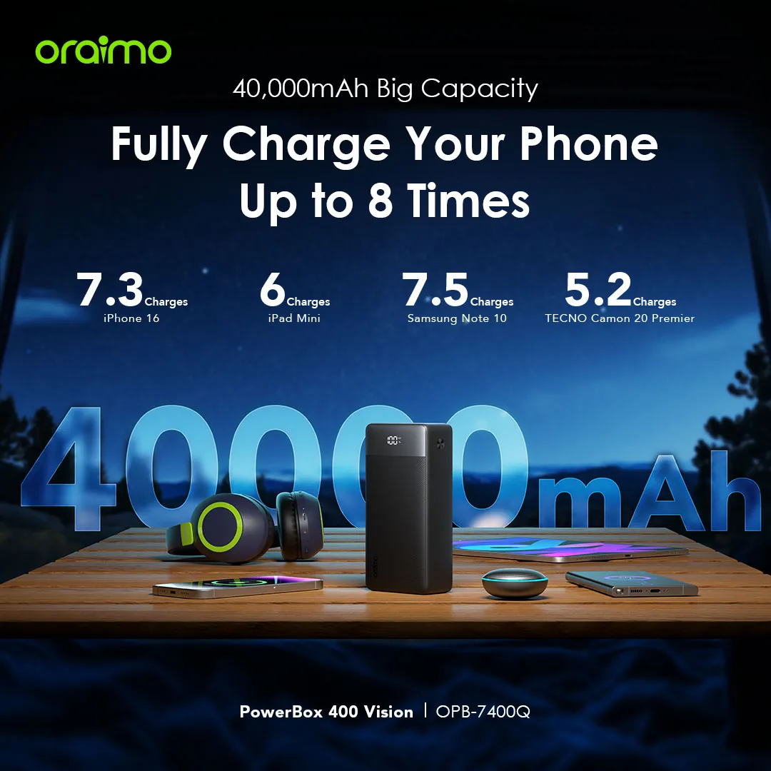 oraimo PowerBox 400 Vision powerful capacity