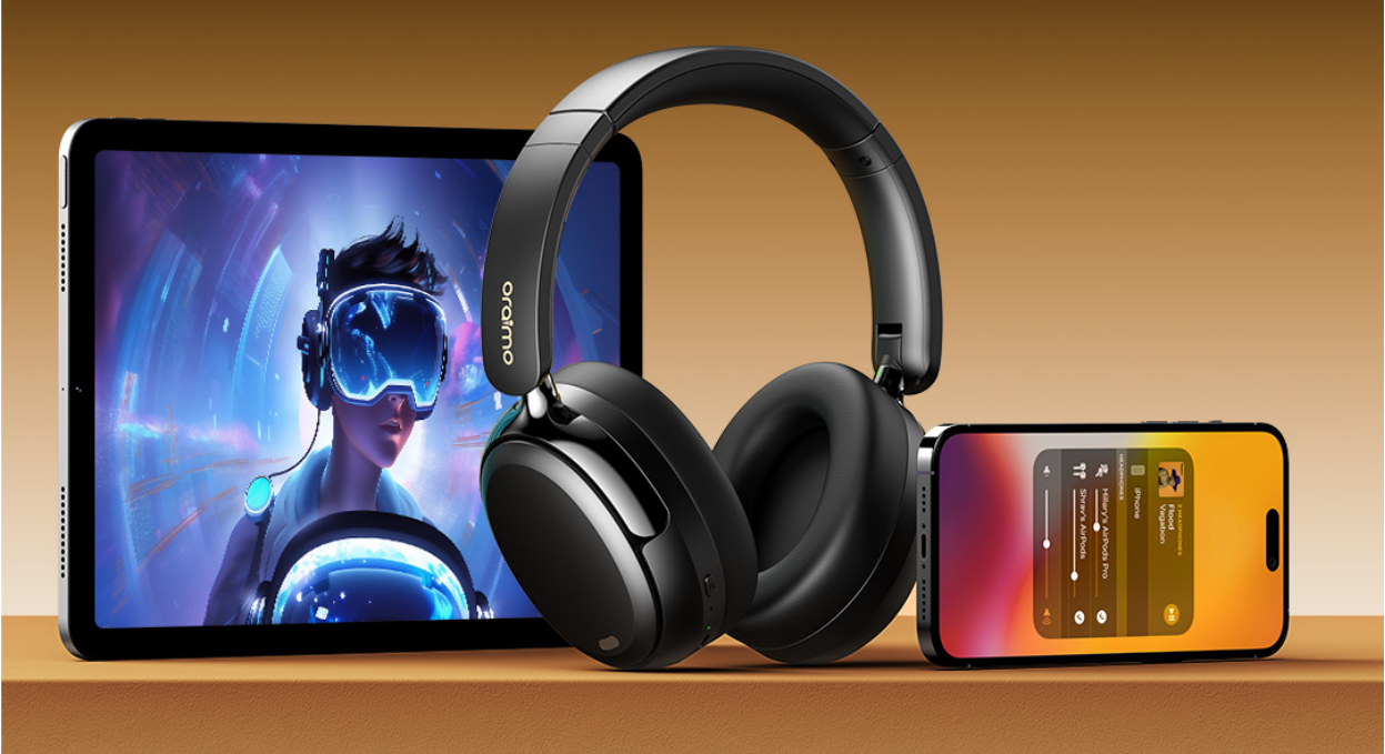 oraimo BoomPop N Wireless Headphones connect multiple devices.