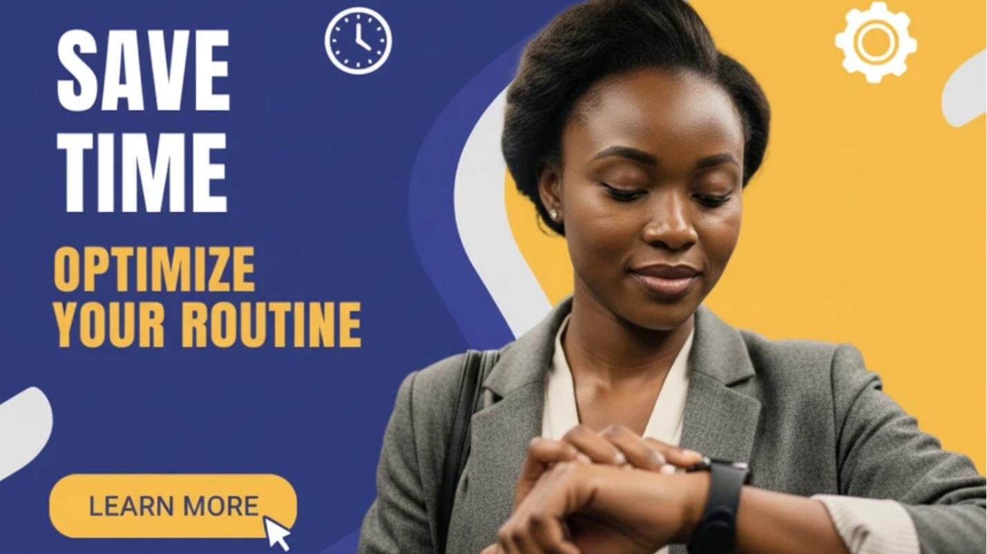 A Nigerian professional woman is checking fitness statistics on a smartwatc A Nigerian professional woman is checking fitness statistics on a smartwatc