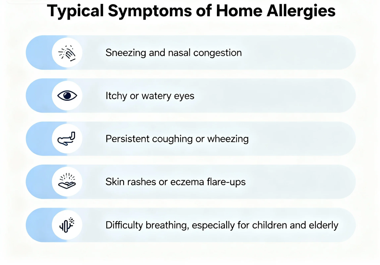 Informative graphic about allergy symptoms Informative graphic about allergy symptoms