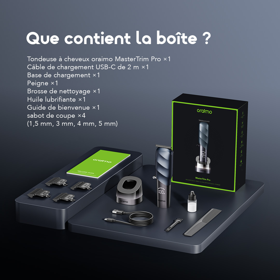 oraimo Hair Trimmer MasterTrim Pro OTR-580P 10 in the Box