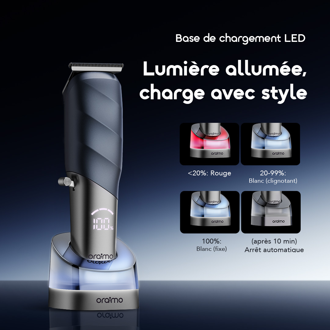 oraimo Hair Trimmer MasterTrim Pro OTR-580P 8 LED Charging Base