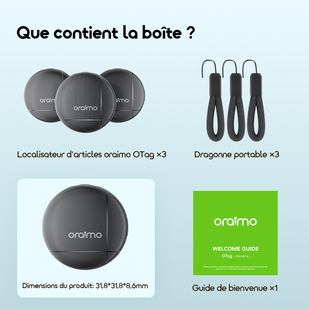 oraimo water proof item locator for apple otag osh-007a in the box 6