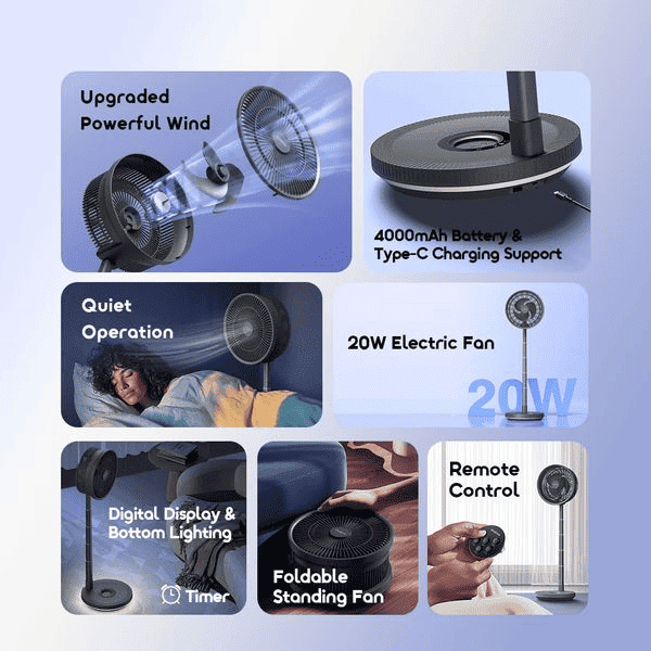 oraimo portable folding fan