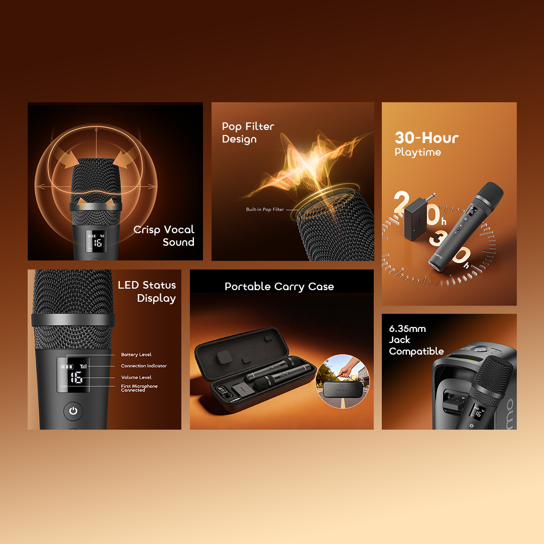 oraimo Wireless Microphone VoxMic OMH-692 2 Key Features Overview