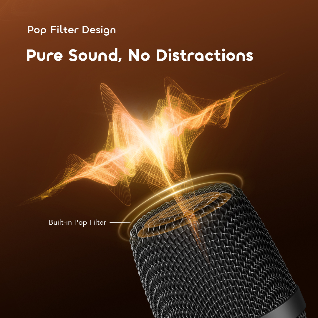 oraimo Wireless Microphone VoxMic OMH-692 4 Pop Filter Design