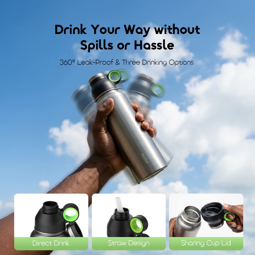 oraimo Insulated Water Bottle MegaDrink 1200 OHDW-003 04 Drink Your Way without Spills or Hassle