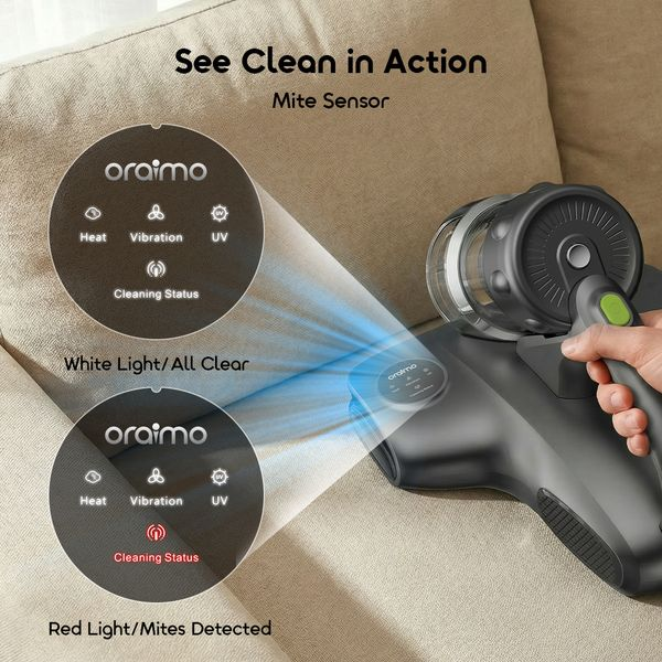 oraimo vacuum cleaner with mite sensor and UV sterilization