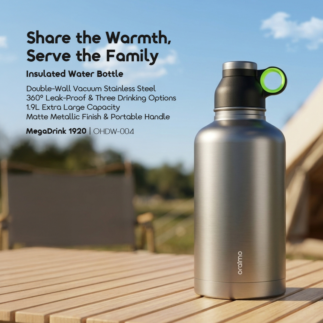 oraimo Insulated Water Bottle MegaDrink 1920 OHDW-004 01 Share the Warmth, Serve the Family