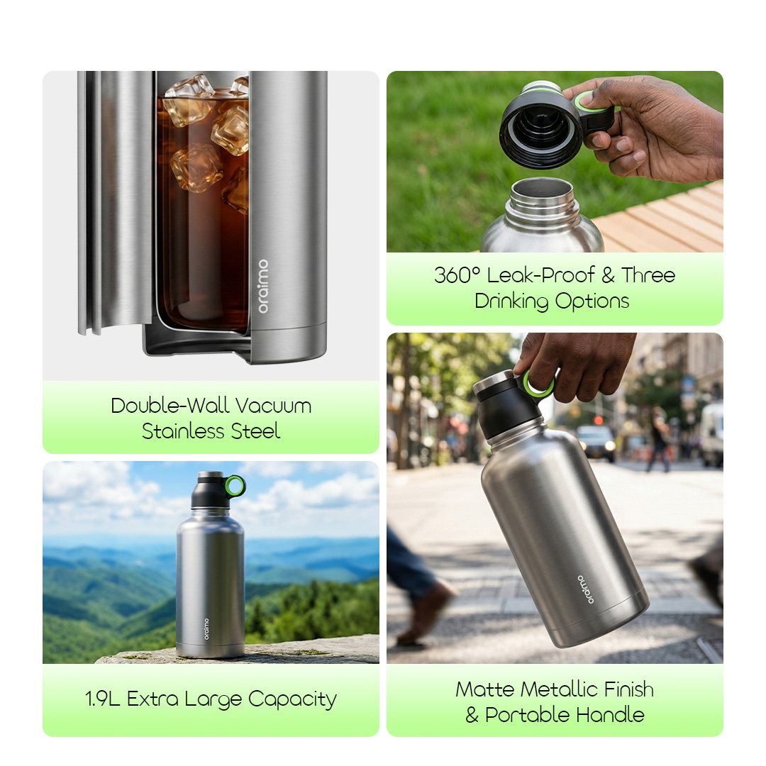 oraimo Insulated Water Bottle MegaDrink 1920 OHDW-004 02 features