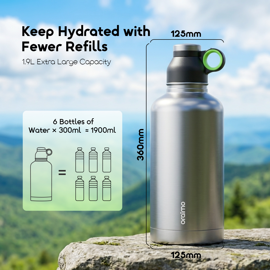 oraimo Insulated Water Bottle MegaDrink 1920 OHDW-004 05 Keep Hydrated with Fewer Refills