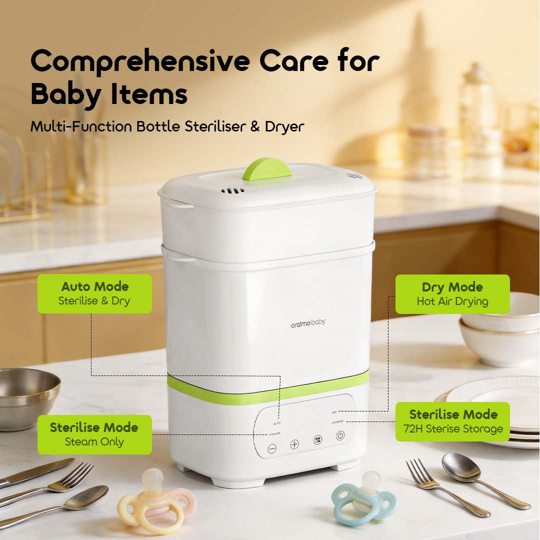 oraimo Baby Steriliser BabySteri OBW-521A-2 Multi-Function Bottle Steriliser & Dryer | Comprehensive Care for Baby Items