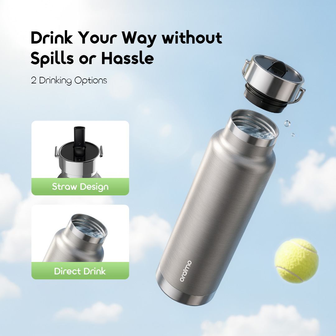oraimo Insulated Water Bottle DualHandy 740 OHDW-005 2 2 Drinking Options