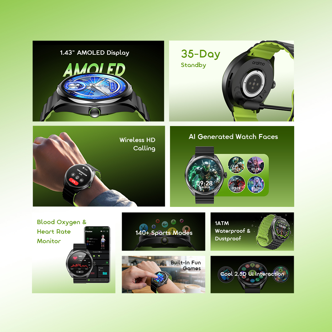 oraimo Smart Watch Watch Nova 2R OSW-834 02 features