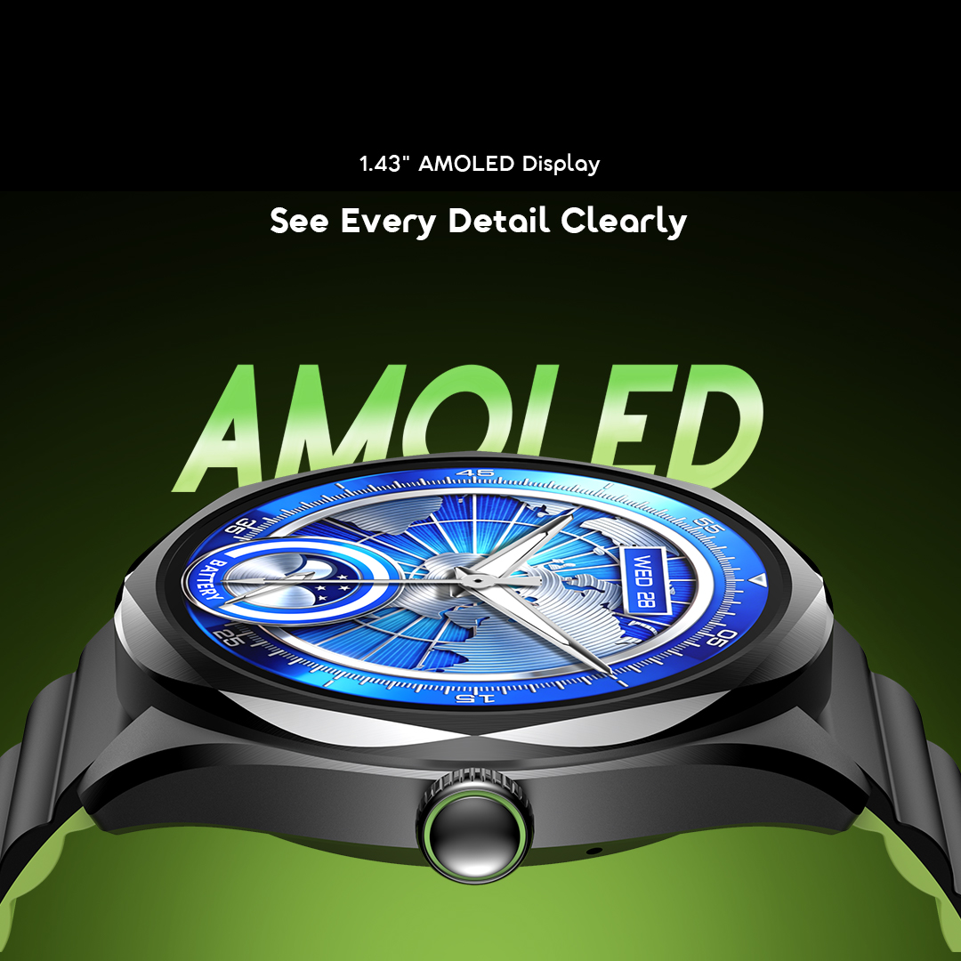 oraimo Smart Watch Watch Nova 2R OSW-834 03 1.43" AMOLED Display