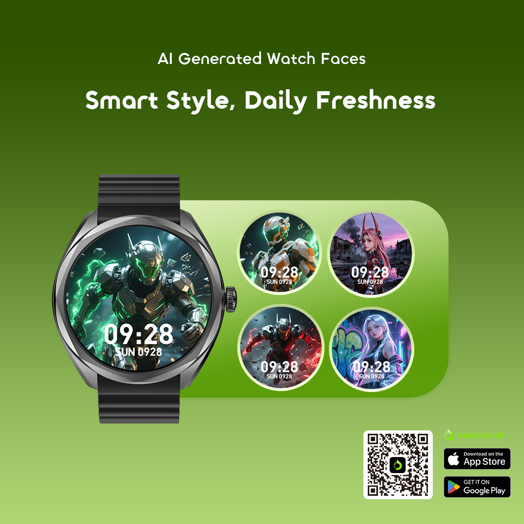 oraimo Smart Watch Watch Nova 2R OSW-834 11 AI Generated Watch Faces
