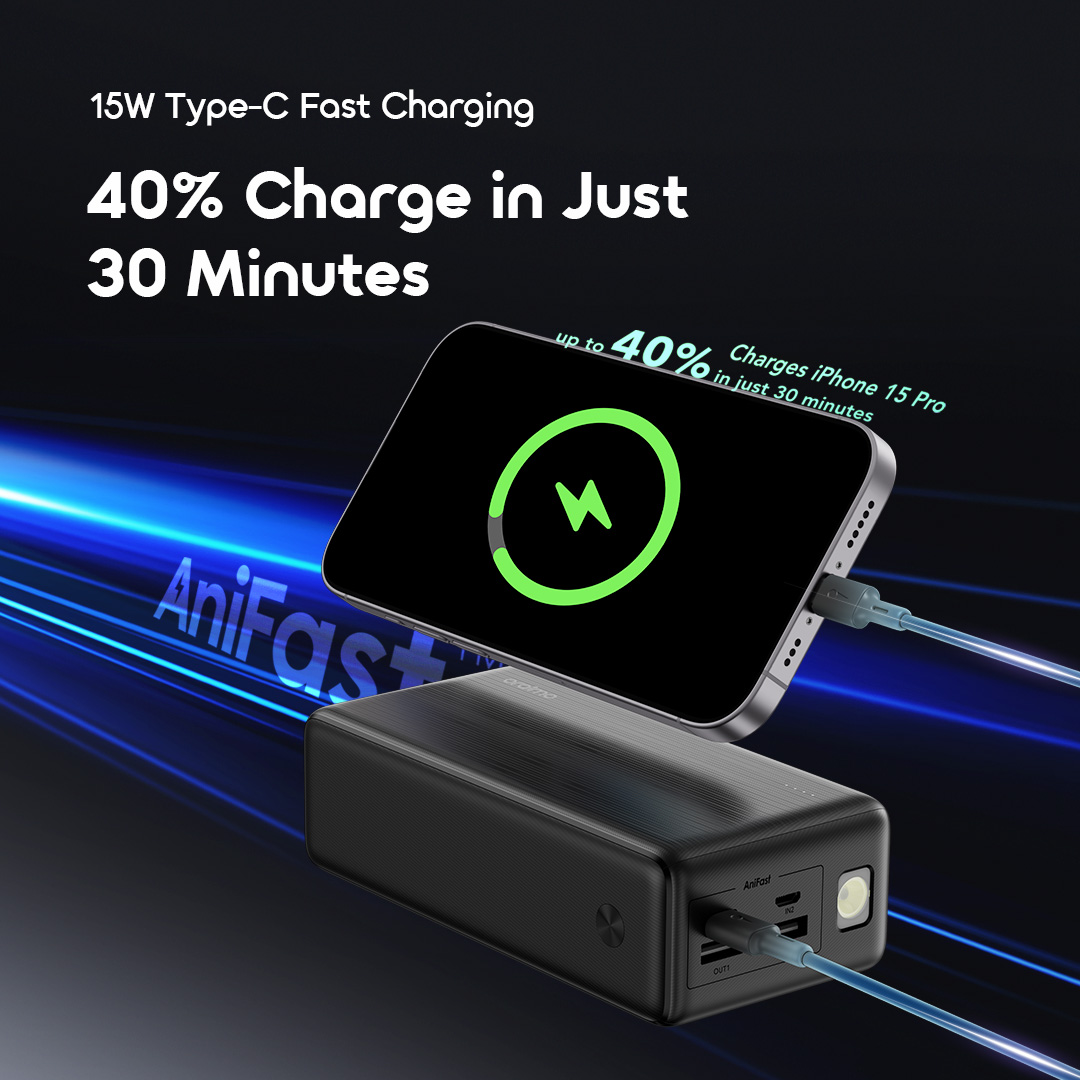 oraimo 30000mAh Power Bank PowerNova B31 OPB-1302 04 15W TYPE-C Fast Charging 40% Charge in Just 30 Minutes