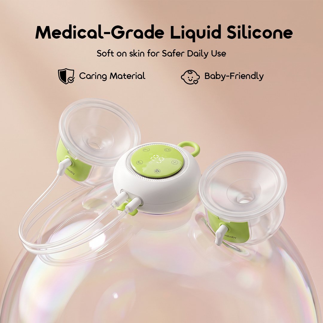 oraimo baby wearable electric breast pump duopump flex obr-532b 06 medical grade liquid silicone