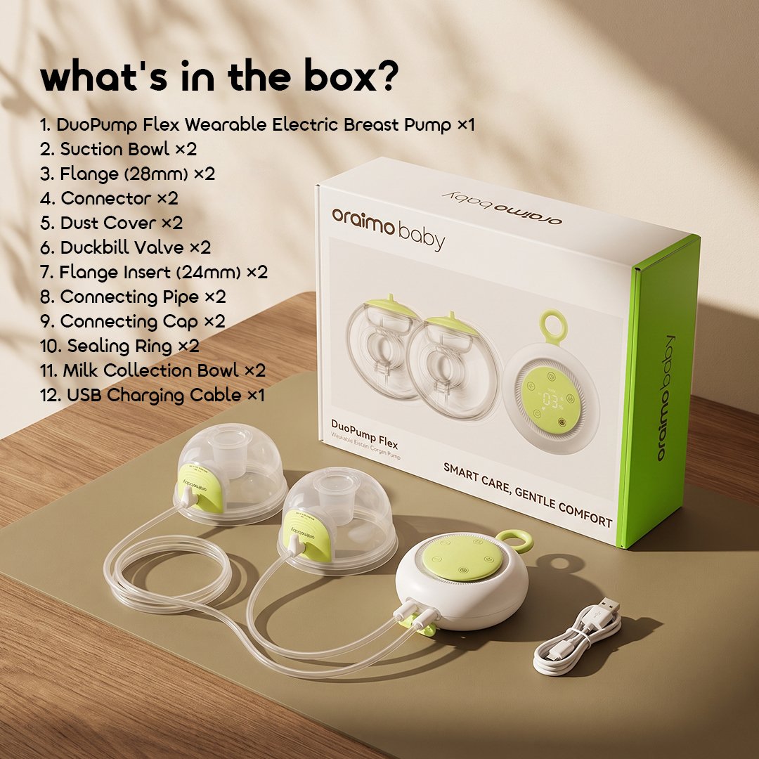 oraimo baby wearable electric breast pump duopump flex obr-532b 08 whats in the box oraimo baby wearable electric breast pump duopump flex obr-532b 08 whats in the box