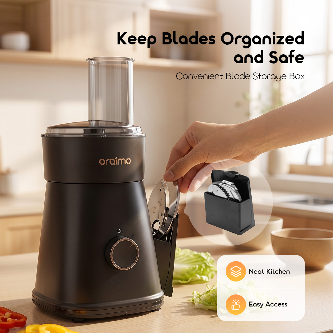 oraimo salad maker cutmaster OBL 591A 07 keep blades organized and safe oraimo salad maker cutmaster OBL 591A 07 keep blades organized and safe