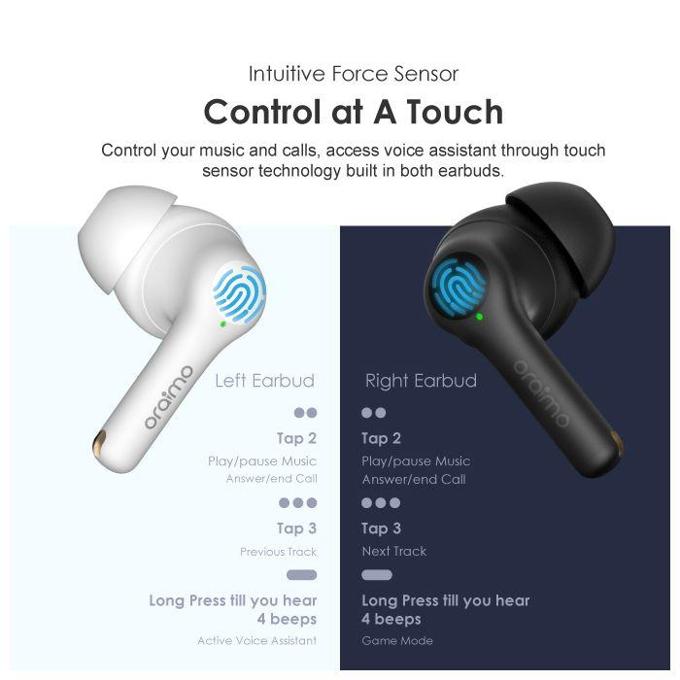 Basics True Wireless in-Ear Earbuds with Mic, Touch Control, Ipx5  Water-Resistance, Bluetooth 5.3, Up to 36 Hours Play Time, Voice Assistance