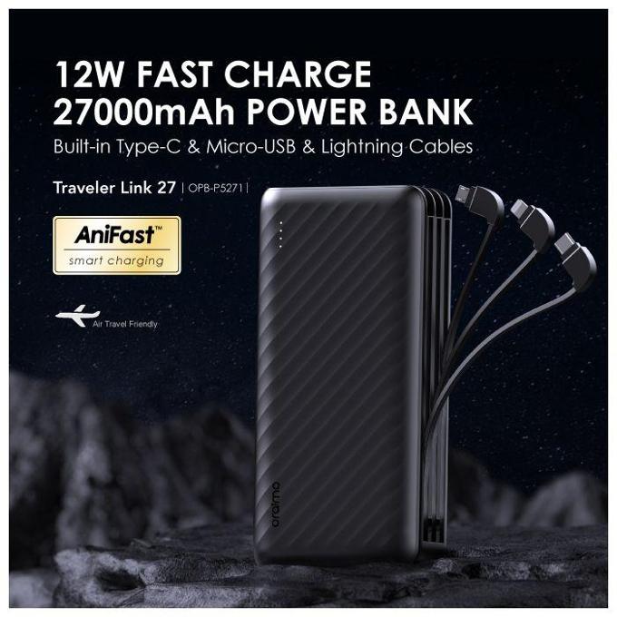 27000Mah powerbank with attached cables - Jama Office Technologies Ltd